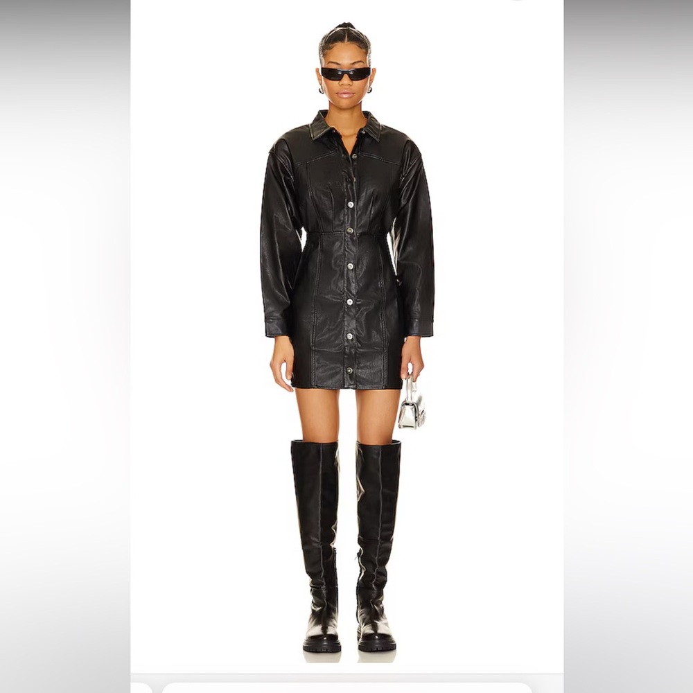 Free People Faux Leather dress